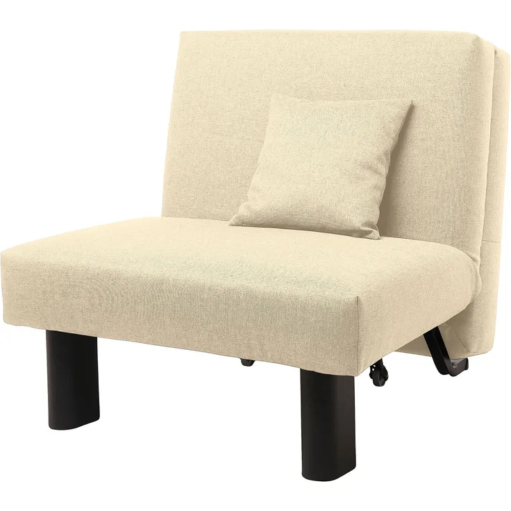 Faltsessel Kalomira Bezug Flachgewebe Metall schwarz / beige 21489