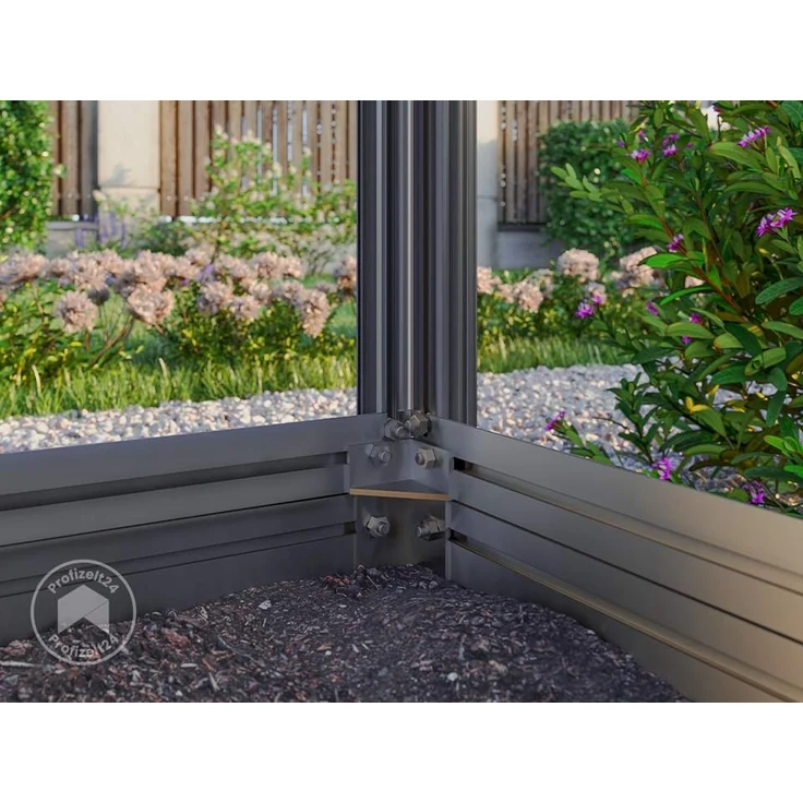 GFP Gewächshaus Jade 4 Glasgewächshaus 222x259 cm | Aluminium-Rahmen, 4 mm Sicherheitsglas – Bild 5