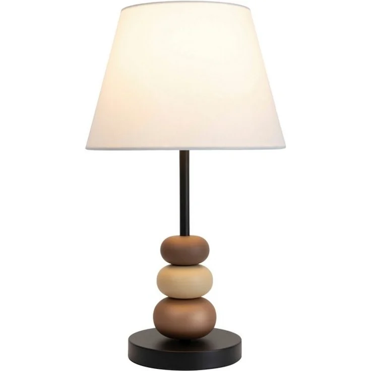 näve Tischleuchte Elina, ohne Leuchtmittel, H: 50cm, Textilschirm weiß, E27 max. 40W, Zuleitung 150cm schwarz – Bild 4