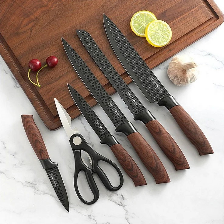 Messer Kochmesser Messerständer Messerset 7-tlg. Royalty Line schwarz RL-DCO7B – Bild 2