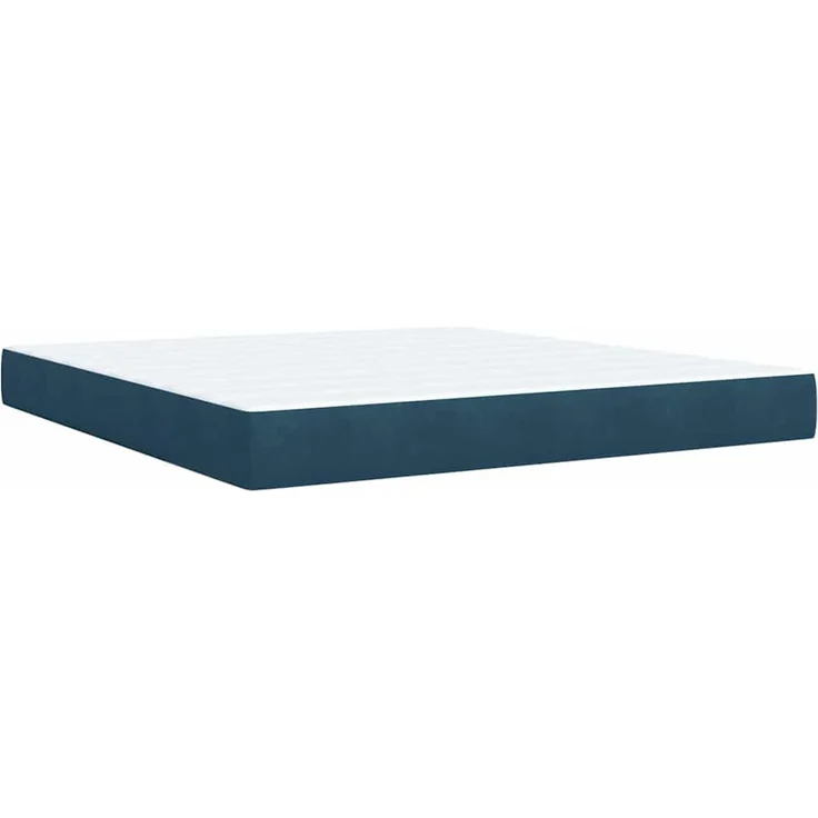 vidaXL Boxspringbett mit Matratze Blau 180x200 cm Samt 3288676 – Bild 12