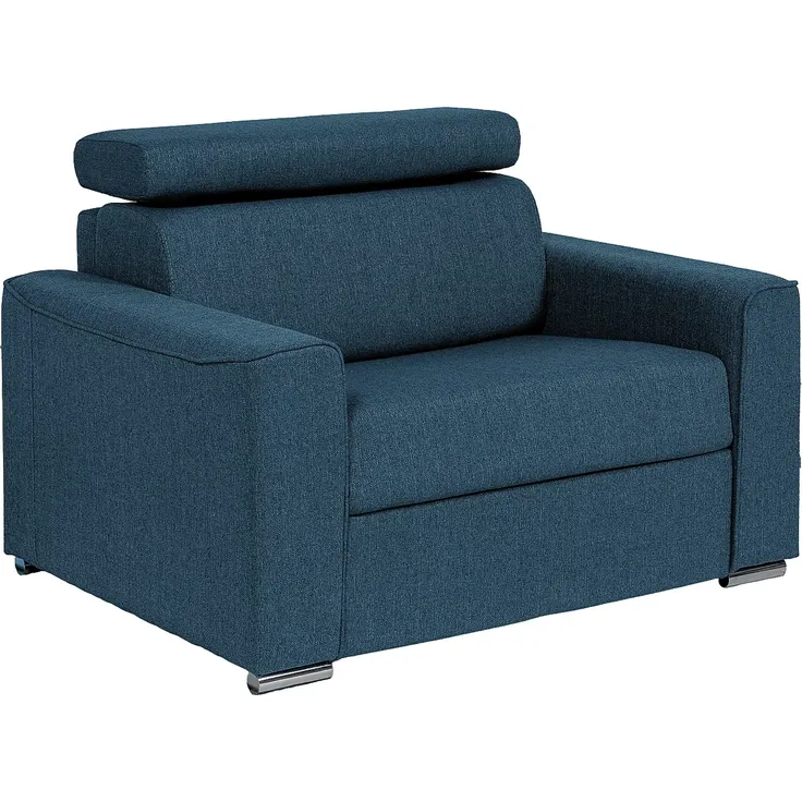 Vente-unique - VIZIR - Schlafsessel - Metall - Stahl - Blau - 124 x 95 x 105 cm
