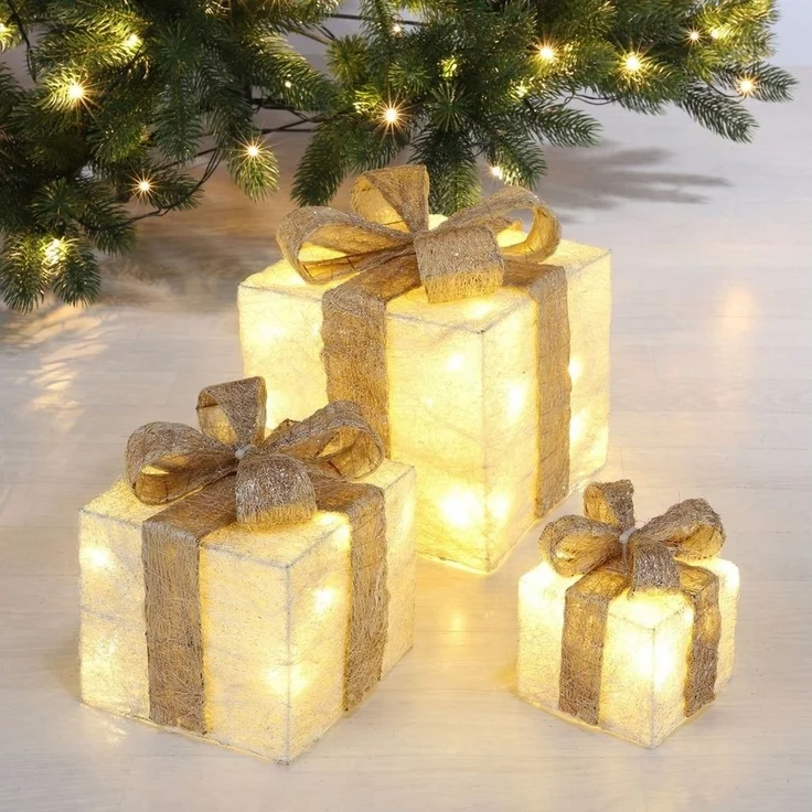 bonsport LED Dekoobjekt LED Beleuchtete Geschenkboxen 3er-Set – Bild 1
