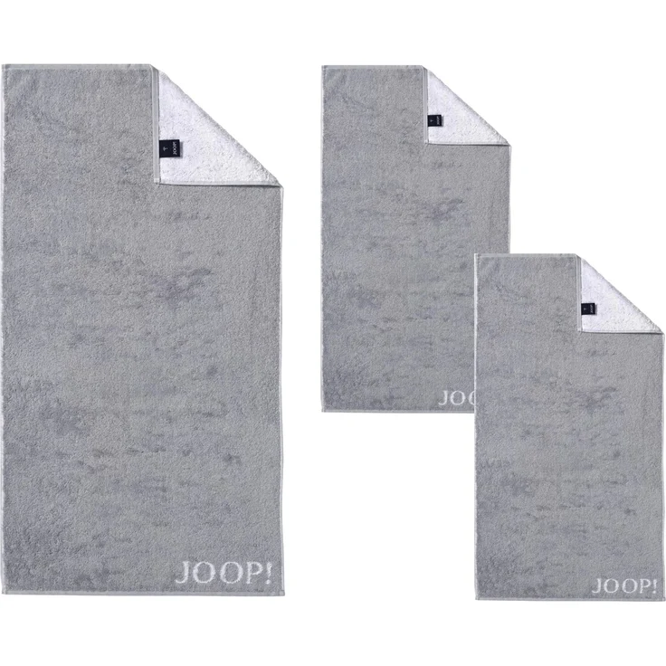 JOOP! Handtuch Duschtuch Set 3-teilig 1600-76 Classic silber weiß – Bild 2