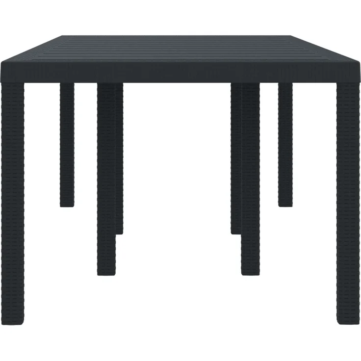 vidaXL Gartentisch Anthrazit 200 x 100 x 73 cm Poly-Rattan 871688 – Bild 2