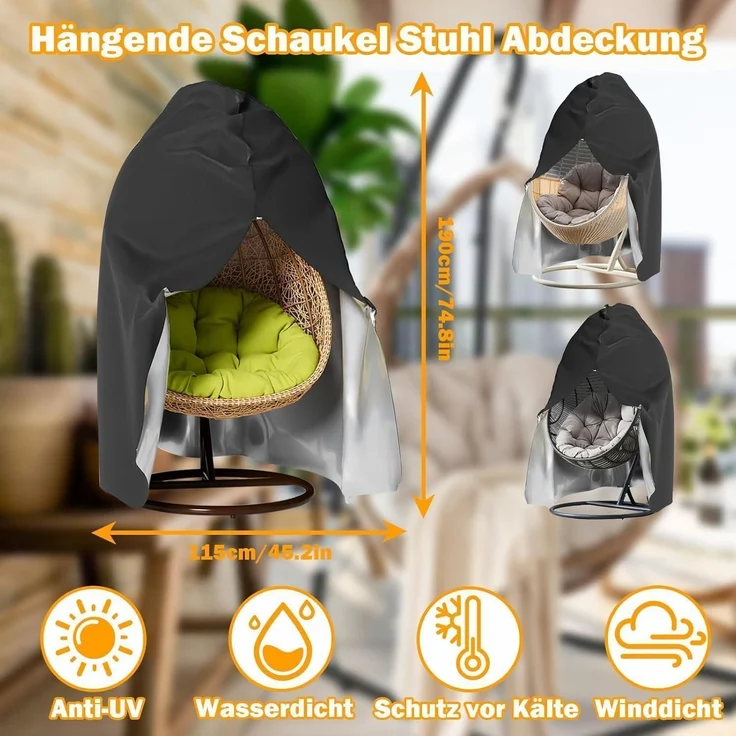Hängesessel Schutzhülle aus 210D Oxford – Bild 2