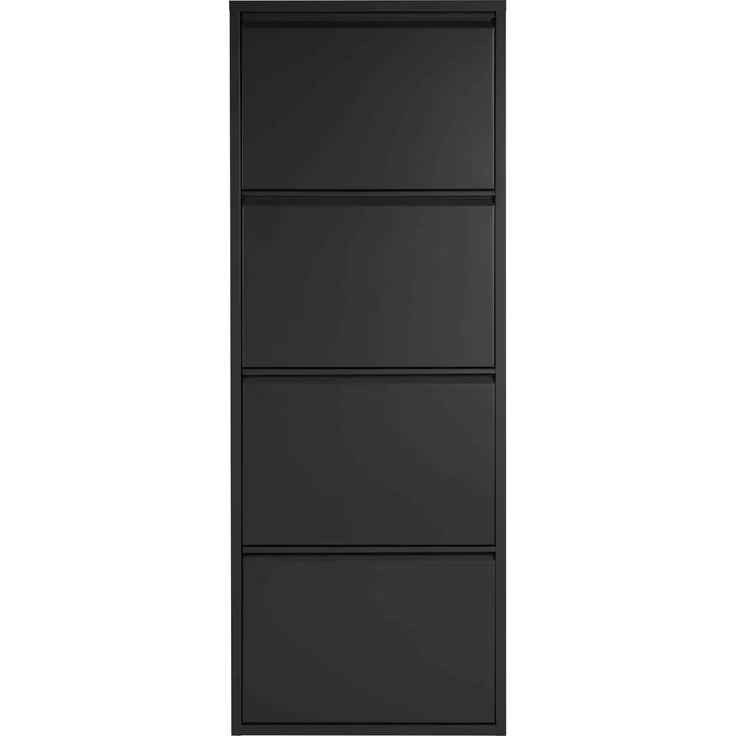 Schuhkipper >BLACK< (1stk) in Schwarz lackiert, Metall, montiert - 50x130x15cm (BxHxT) – Bild 1