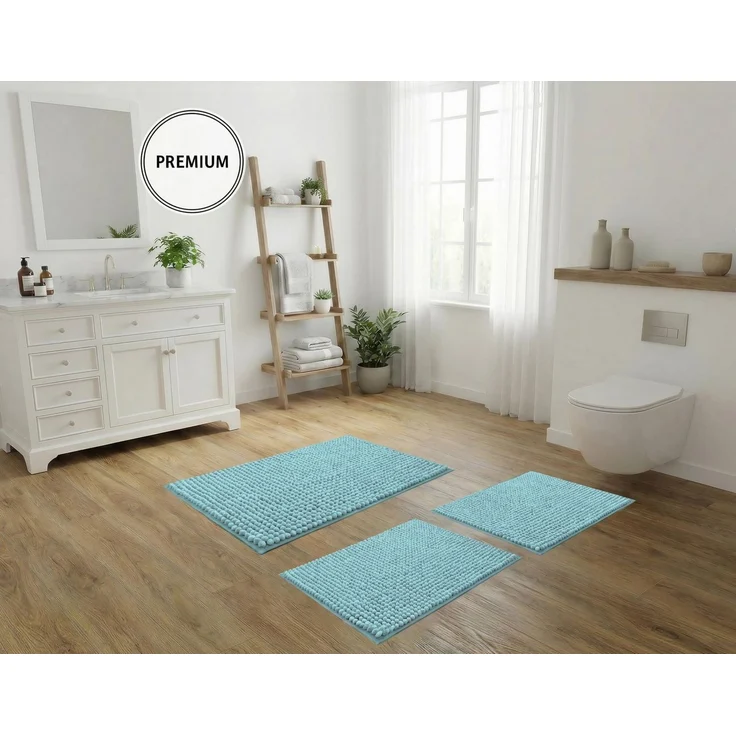 OTTO home Badematte Vanessa Chenille, Standard & Premium, 15mm oder 20mm, auch als 2er Set, rutschhemmend beschichtet, schnell trocknend, strapazierfähig, fußbodenheizungsgeeignet, Polyester, rechteckig, Uni Farben, besonders weich, flauschig, Badvorleger – Bild 3