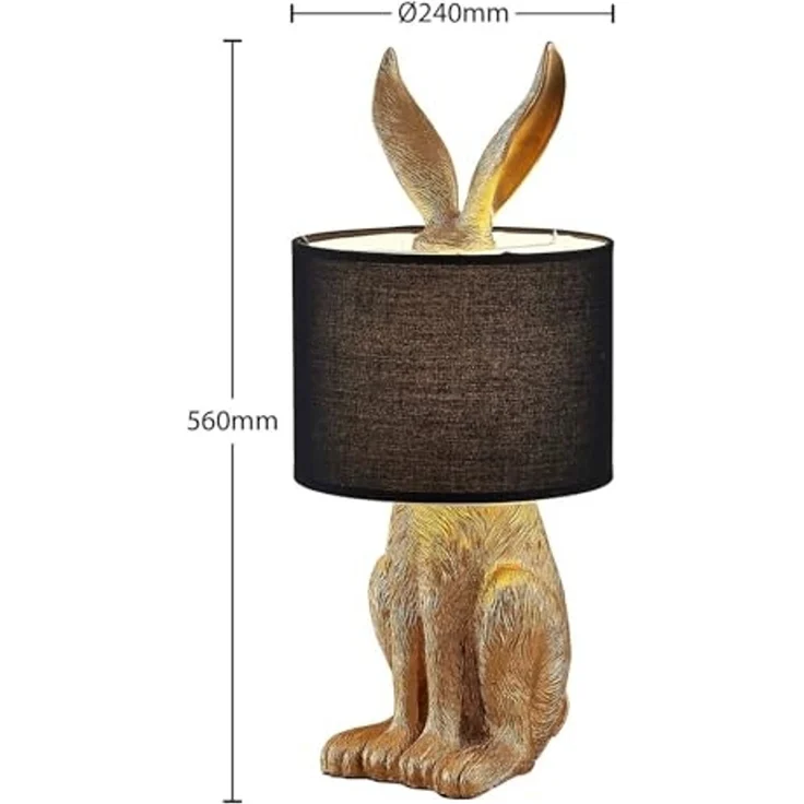 Lindby Tischleuchte Lorentina, LED Schwarz IP20, 1 x 15 W LED – Bild 4