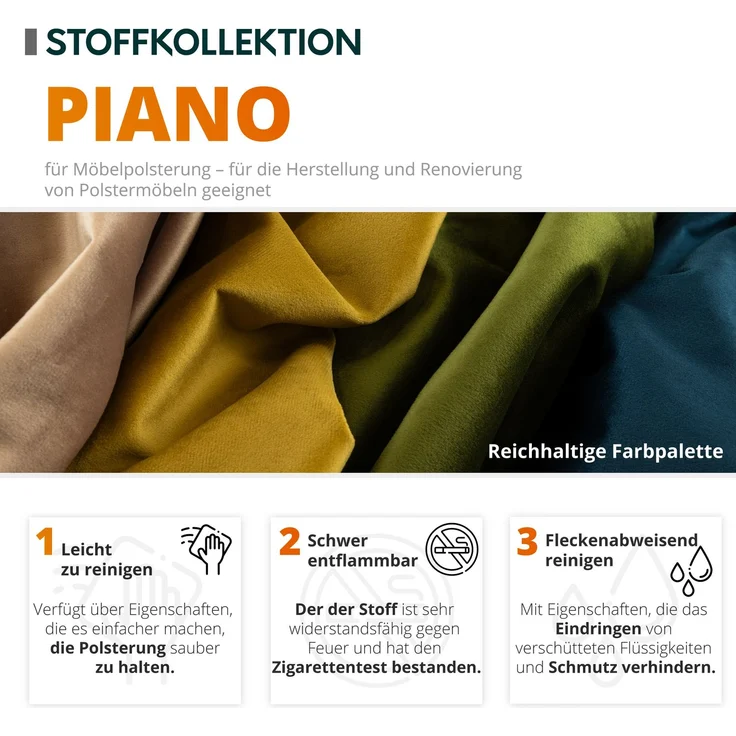 Polsterhocker Orkan Klein (Farbe: Piano 21) – Bild 5