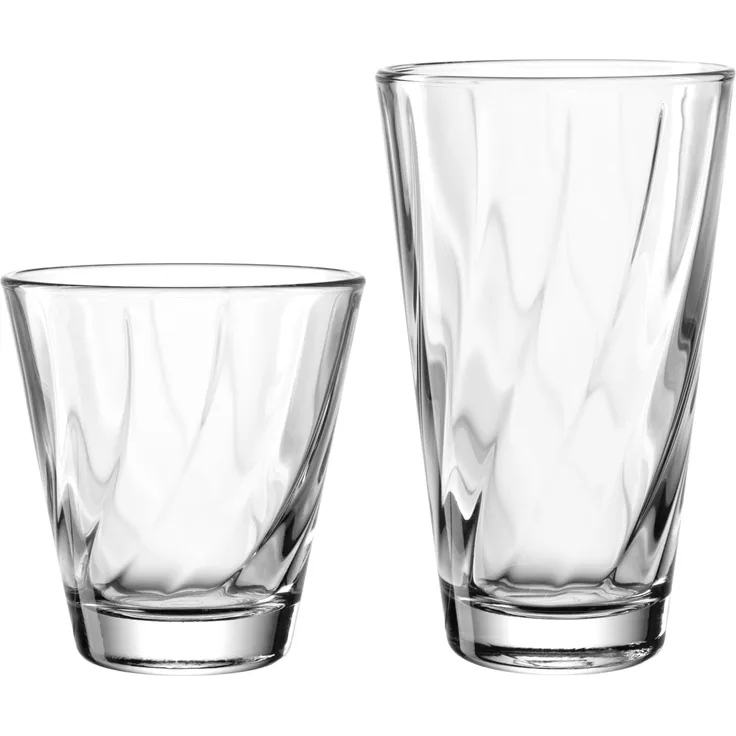 LEONARDO Gläser-Set Trinkglas-Set TWIST, 12-teilig, Glas, Becher-Set, spülmaschinengeeignet