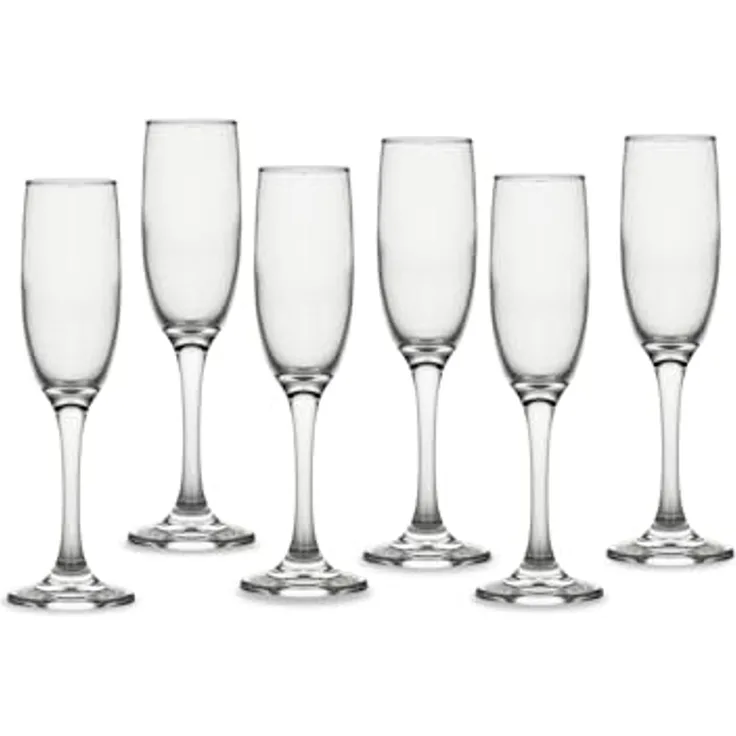ECHTWERK Sektglas Champagnerkelche Set 170 ml, 6-tlg, Glas, für Champagner, Schaumwein, Aperitifs, ideal für Feierlichkeiten