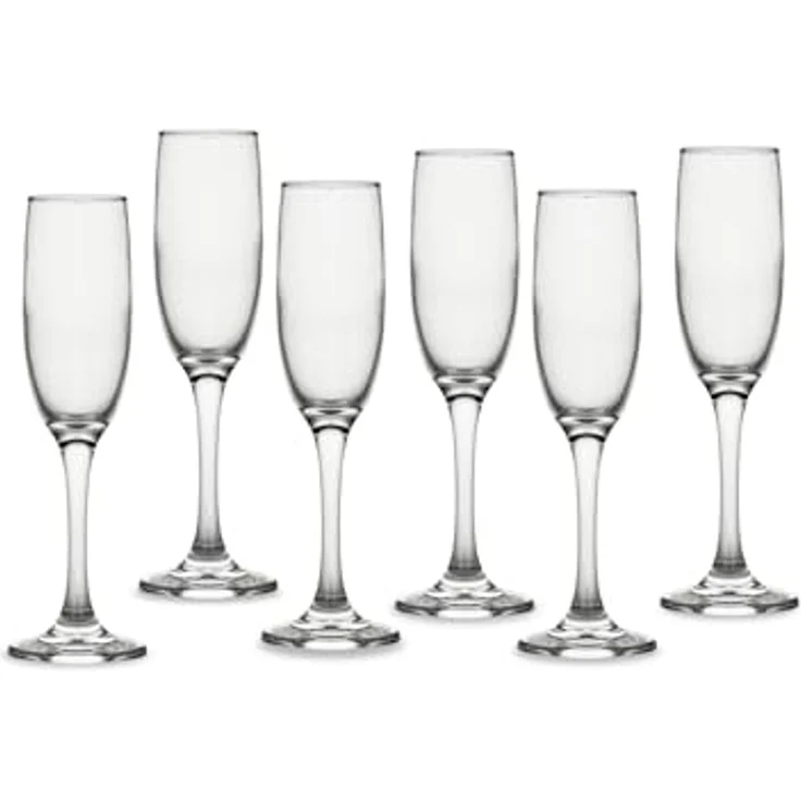 ECHTWERK Sektglas Champagnerkelche Set 170 ml, 6-tlg, Glas, für Champagner, Schaumwein, Aperitifs, ideal für Feierlichkeiten – Bild 1