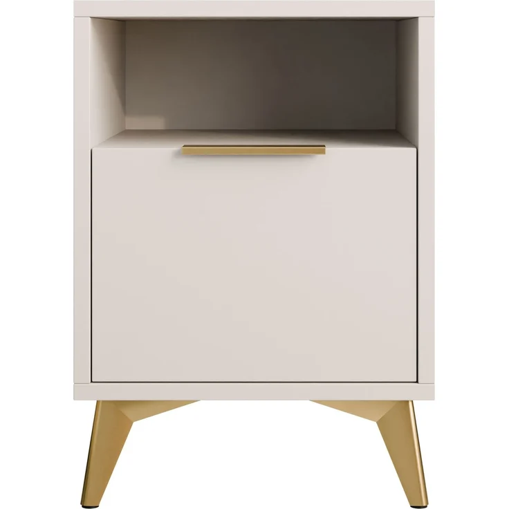 Nachttisch Xylix 1SZ mit Schublade (Farbe: Sandbeige) – Bild 4
