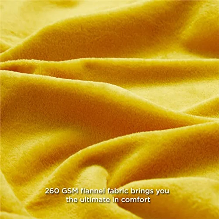 BEDSURE Kuscheldecke Flauschig Decke Fleecedecke - Wohndecke Warm Winter Weich, Sofadecke XL, Decke Couch Blanket, Wohn- & Kuscheldecken 150x200 cm, Sofa überwurfdecke Gelb – Bild 5