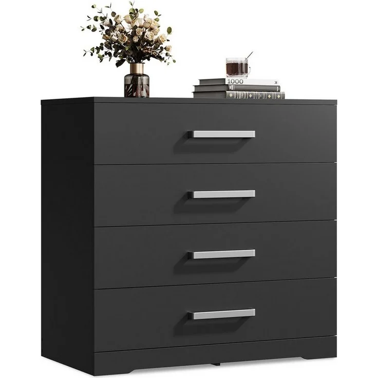WLIVE Kommode mit 4/5 Schubladen, Moderne Schubladenkommode (Packung, Modernes Sideboard mit 3 Schubladen und 4 Fächern, Breite 75 cm), Vielseitiger Schubladenschrank für Schlafzimmer, Flur & Kinderzimmer – Bild 5