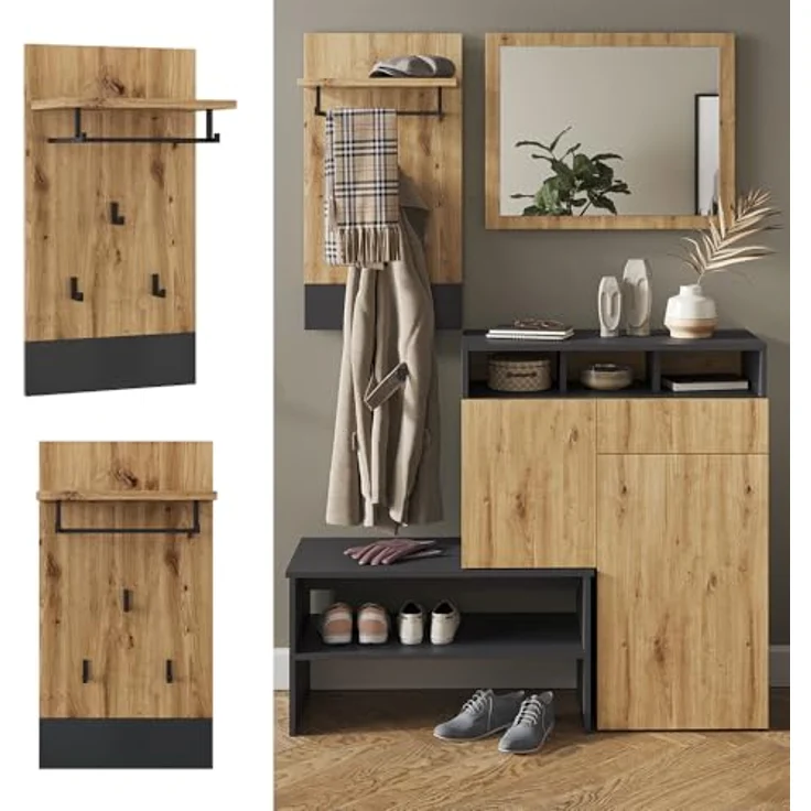 Wandgarderobe Selena Anthrazit 44 x 83 cm Vicco – Bild 3