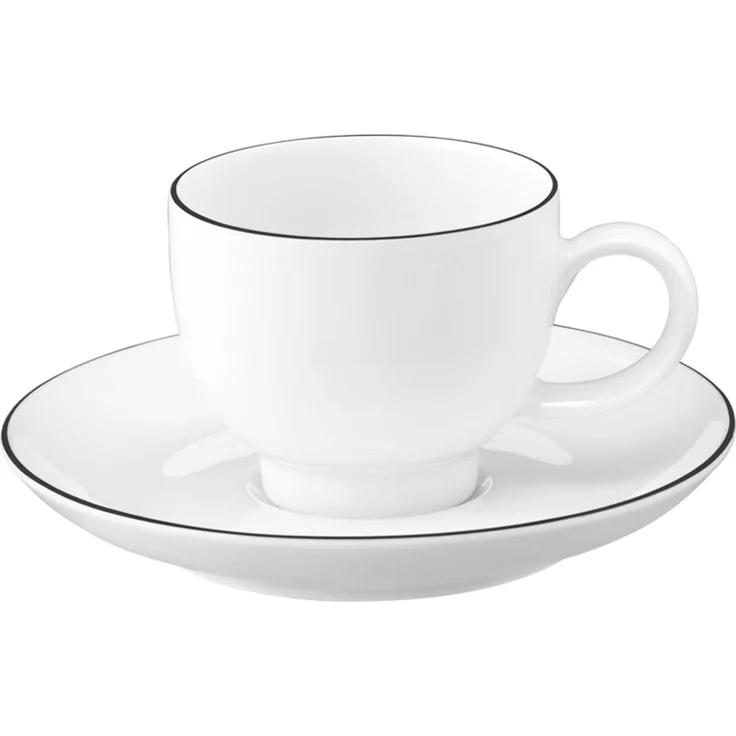 Seltmann Weiden Lido Black Line Espressotasse mit Untertasse 90 ml – Bild 1