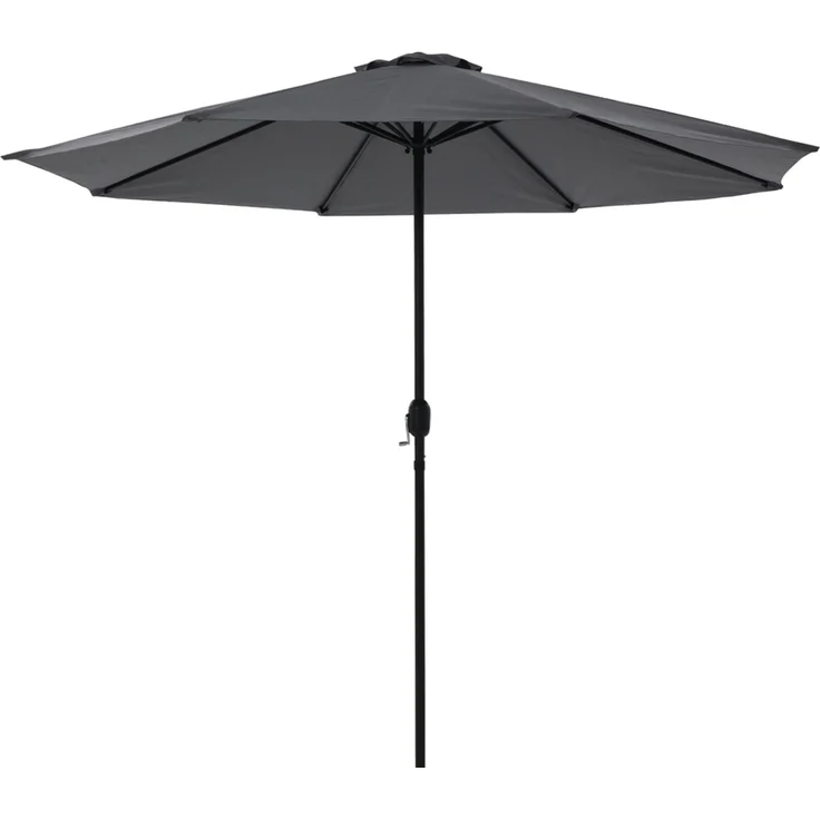 Sonnenschirm Marktschirm Ø3m grau Beleuchtung Strandschirm Gartenschirm UV – Bild 7