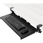 VIVO Große Klemmbare Computer Tastatur- und Mausablage zur Montage unter dem Schreibtisch, 69x28 cm Ausziehbare Plattform Schublade, Schwarz, MOUNT-KB05E