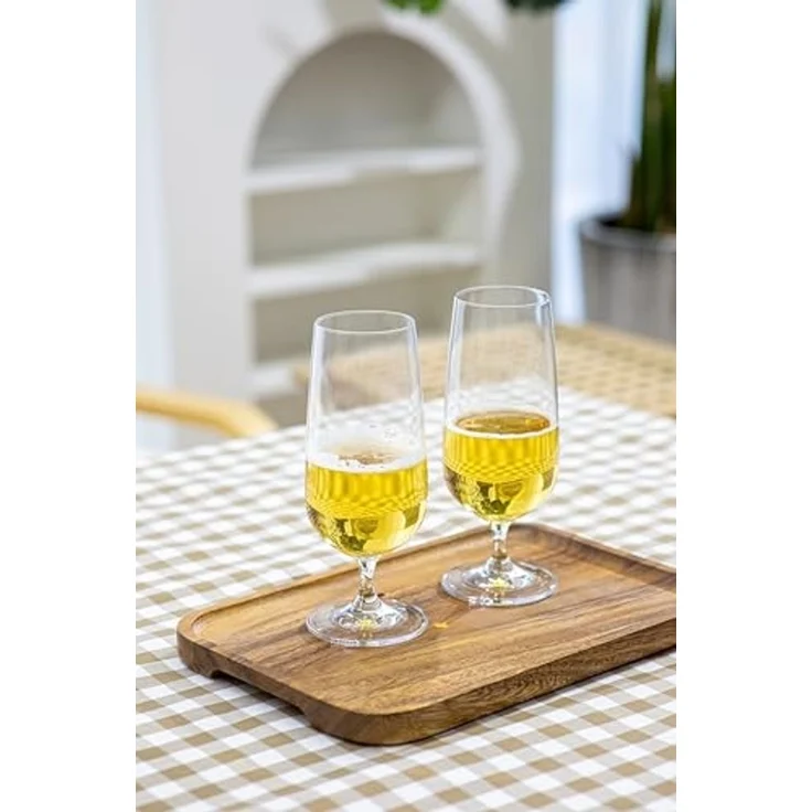 ECHTWERK Bierglas Pilsbiergläser Set, ca. 400 ml, 6-tlg, Glas, Strapazierfähige Biertulpen, stilvoll und passend zur Tischdeko – Bild 4