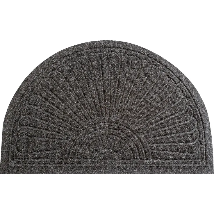 wash+dry by Kleen-Tex Fußmatte DUNE Halfmoon dark grey, halbrund, Höhe: 8 mm, Schmutzfangmatte, rutschhemmend, In- und Outdoor geeignet, waschbar