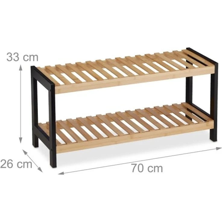 Schuhregal mit 2 Ebenen – Bild 4