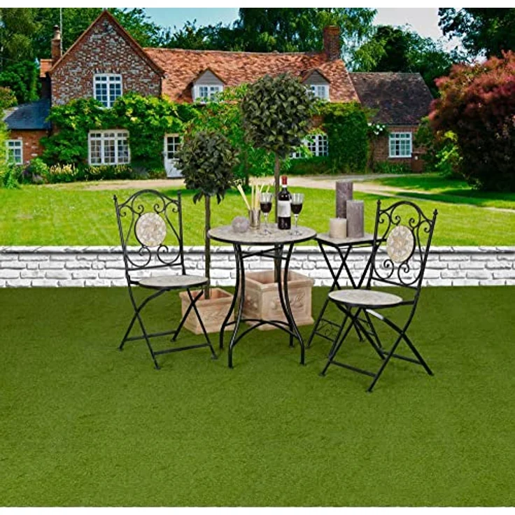 TrendLine Gartentisch Provence Mosaik 60 cm Tisch Beistelltisch Terrassentisch – Bild 5