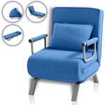 Makika Schlafsessel Schlafsofa Ted klappbar in Blau