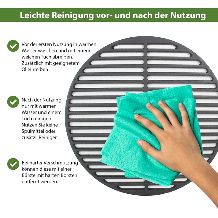 Trutzholm Grillrost rund, Gusseisen emailliert schwarz, Ø 54,5 cm – Bild 5