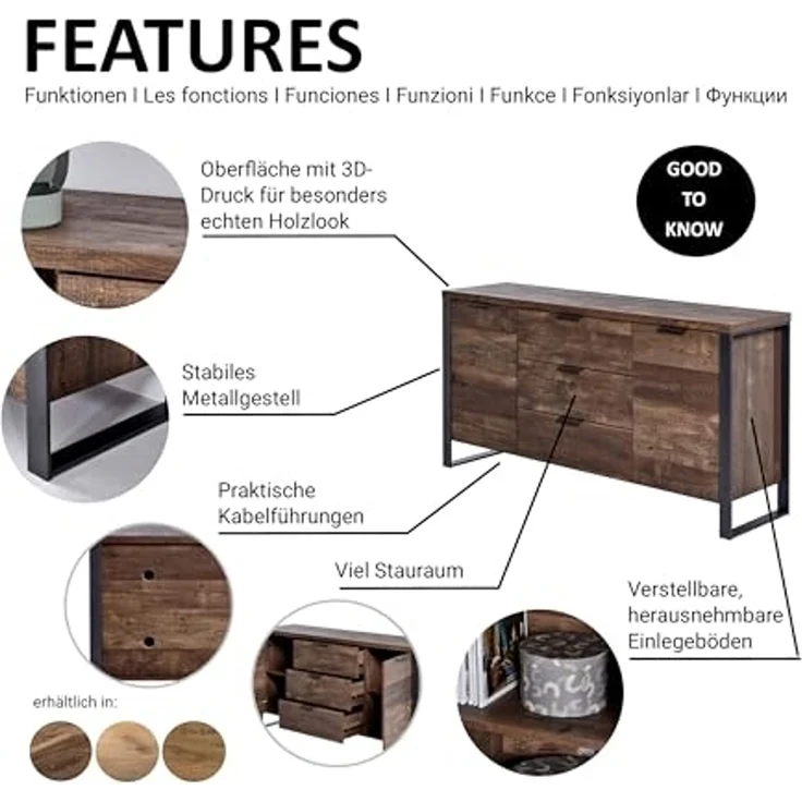 Jahnke Sideboard Loop SB 150 Mango – Bild 7