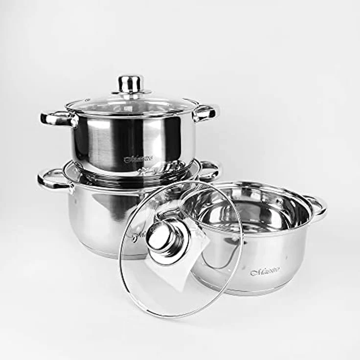 Maestro Maestro 6-teiliges Kochgeschirr-Set 2L 3L 4L MR20206M – Bild 4