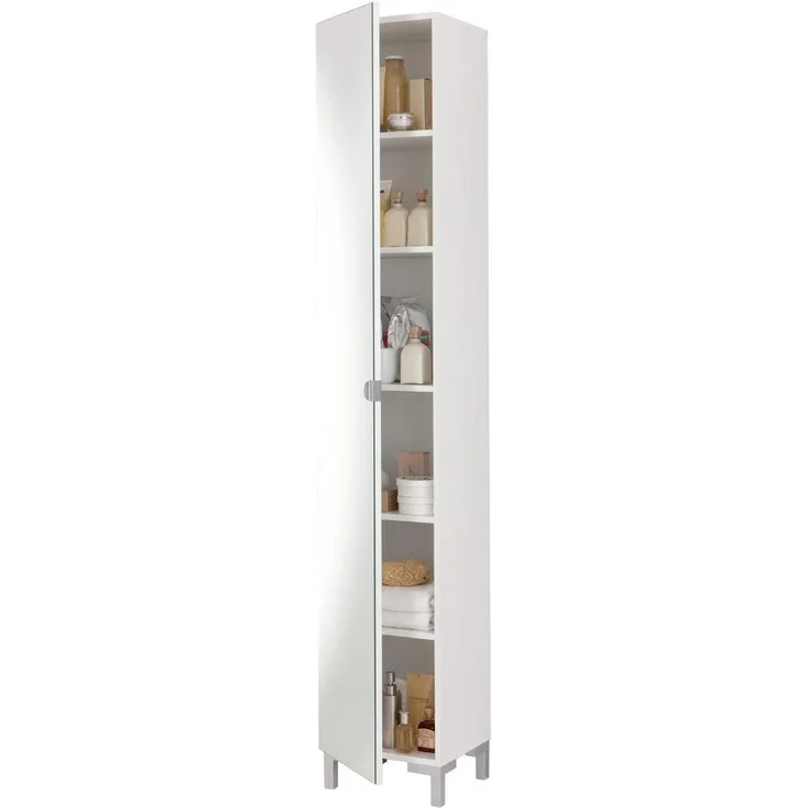 Hochschrank >Kleo< - in weiss - 33.5x195.5x31.5cm (BxHxT)