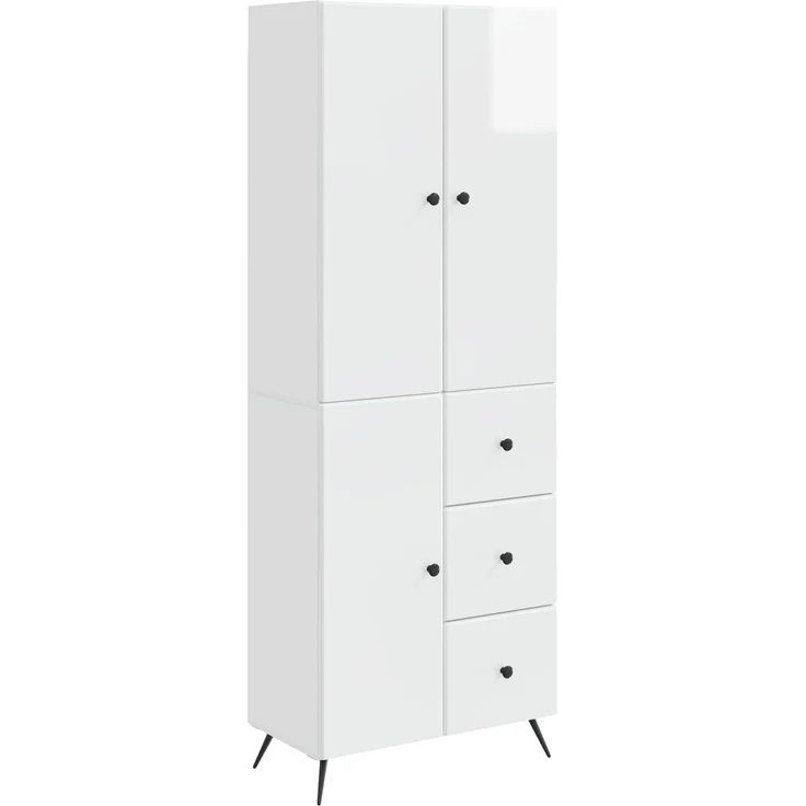 vidaXL Schrankset 2 pcs Hochglanz Weiß Holzwerkstoff 3416902 – Bild 1
