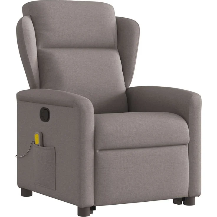 vidaXL Massagesessel mit Aufstehhilfe Taupe Stoff 3303151 – Bild 3