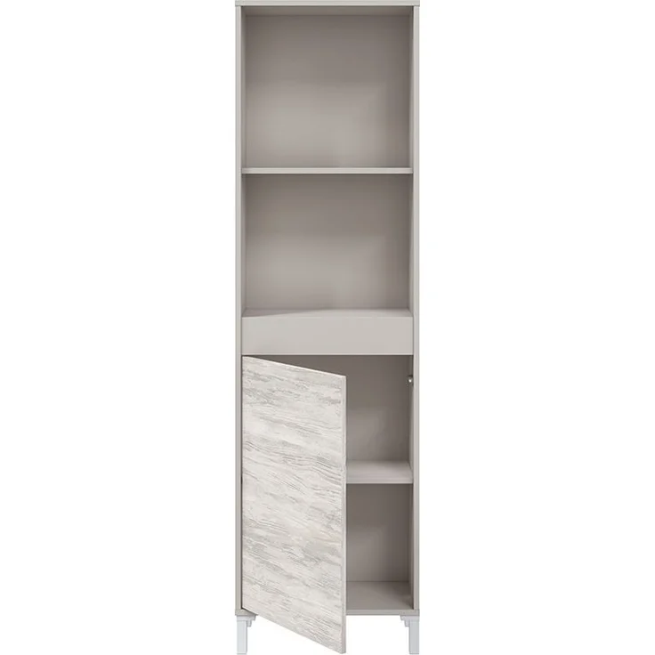 Wohnzimmer-Set >VANYA< (2-tlg.) in Kaschmir / Velho Weiß - 78x134x33 (BxHxT) – Bild 3