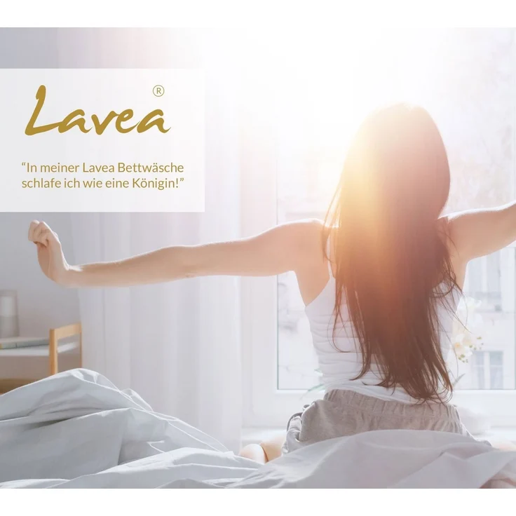 Lavea Kissenbezug Jasmin, (1 Stück), Kopfkissenbezug 40x145 cm - 100% atmungsaktive Baumwolle – Bild 3