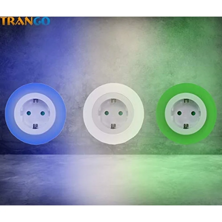 TRANGO LED Nachtlicht, Farbwechsel, 1er Set 11-053 LED Kindernachtlicht mit Steckdose Orientierungslicht, Nachtlampe incl. Helligkeits- Dämmerungssensor & Touchschalter, warmweiß, Blau, Grün, für drei LED Farbeinstellung warmweiß-blau-Grün Sicherheitsl... – Bild 5
