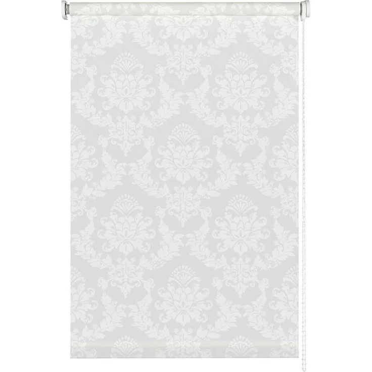 Seitenzugrollo Seitenzugrollo Design Ornament, Liedeco, transparent, ohne Bohren, freihängend, verschraubt, Lichtdurchlässig mit Sichschutz, flexibel montierbar – Bild 2