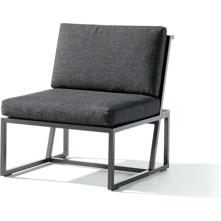Sieger Havanna Mittelteil Sitzplatz für Loungegruppe, Aluminium Eisengrau, 72 x 78,5 x 73 – Bild 1