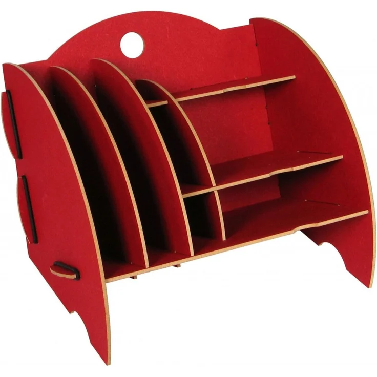 Werkhaus - Ablage Mini Organizer Rot Briefablage Stiftehalter Box Schreibtisch