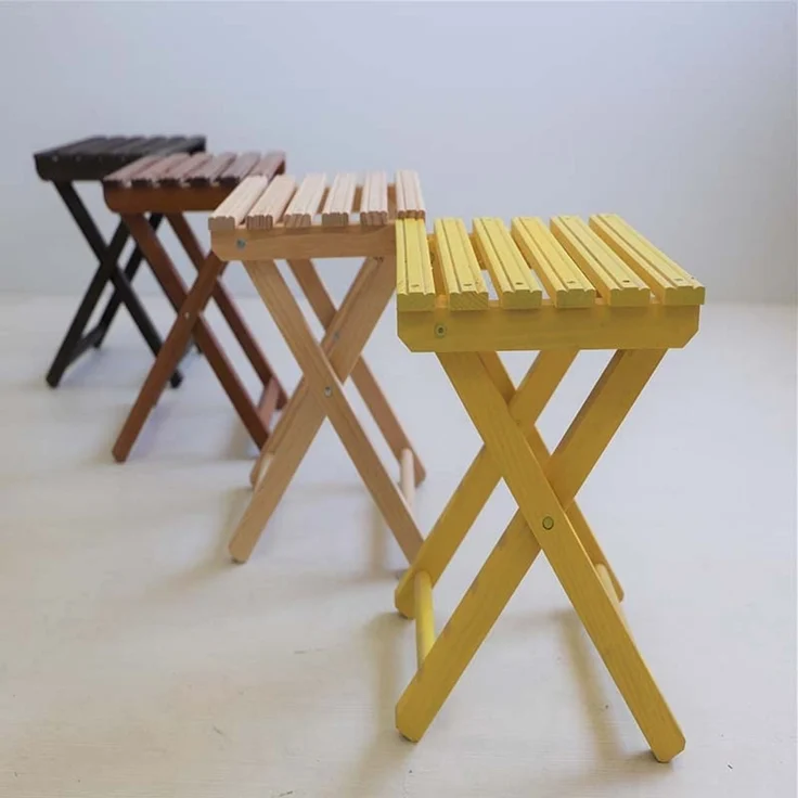 Aranaz Hocker, Buchenholz, 33 x 25 x 36 cm – Bild 4