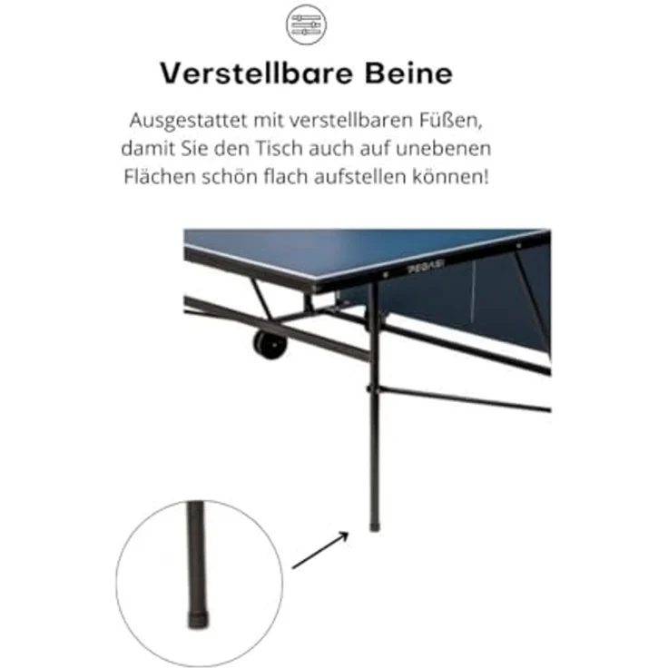 Tischtennisplatte Pegasi 500 Indoor Blau – Bild 6