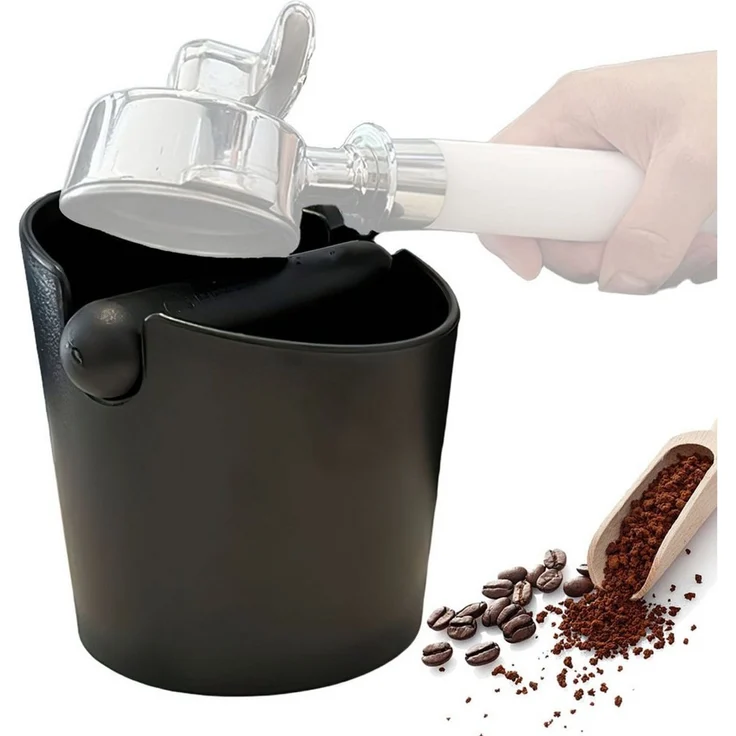 SURFOU Tischrestebehälter Abklopfbehälter für Siebträger Espresso Abklopfbehälter Knock Box, für Kaffeesatz mit Abnehmbarer Geräuschabsorbierender Schlagstange – Bild 5