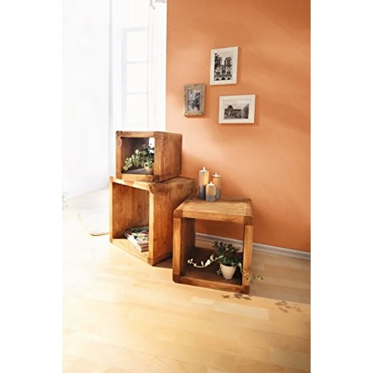 Regal-Cubes "Geflammt", 3er Set Ablageregal Allzweckregal Bücherregal Badregal – Bild 2