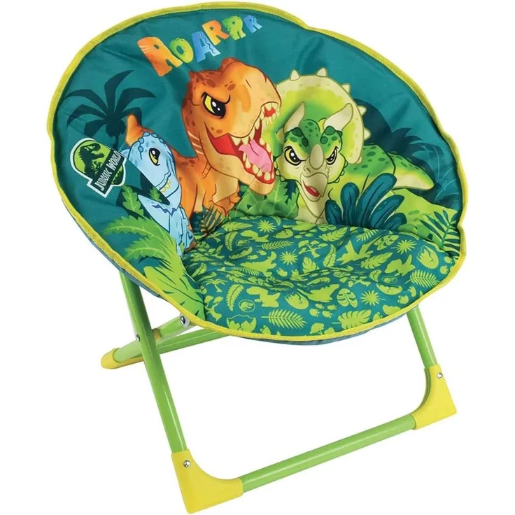 Fun House 713260 Jurassic World Dinosaurier-Sitz, faltbar, für Kinder, 47 x 54 x 42 cm, Grün