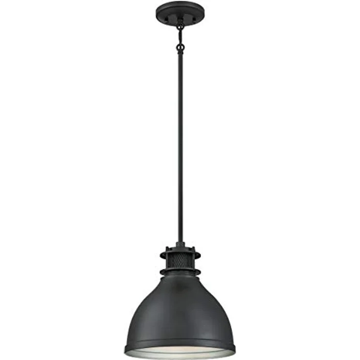 Westinghouse 6326840 Hängeleuchte, Höhenverstellbar im Retro-Design, schwarz, mit Gitterakzent – Bild 1