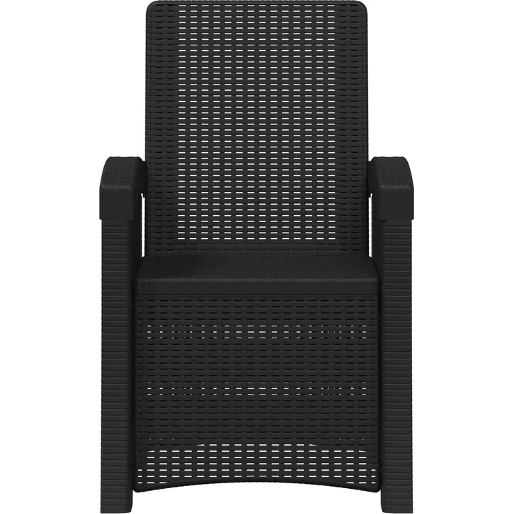 vidaXL Liegesessel Garten Rattan-Optik 2 Stk. Anthrazit PP 8011996 – Bild 4