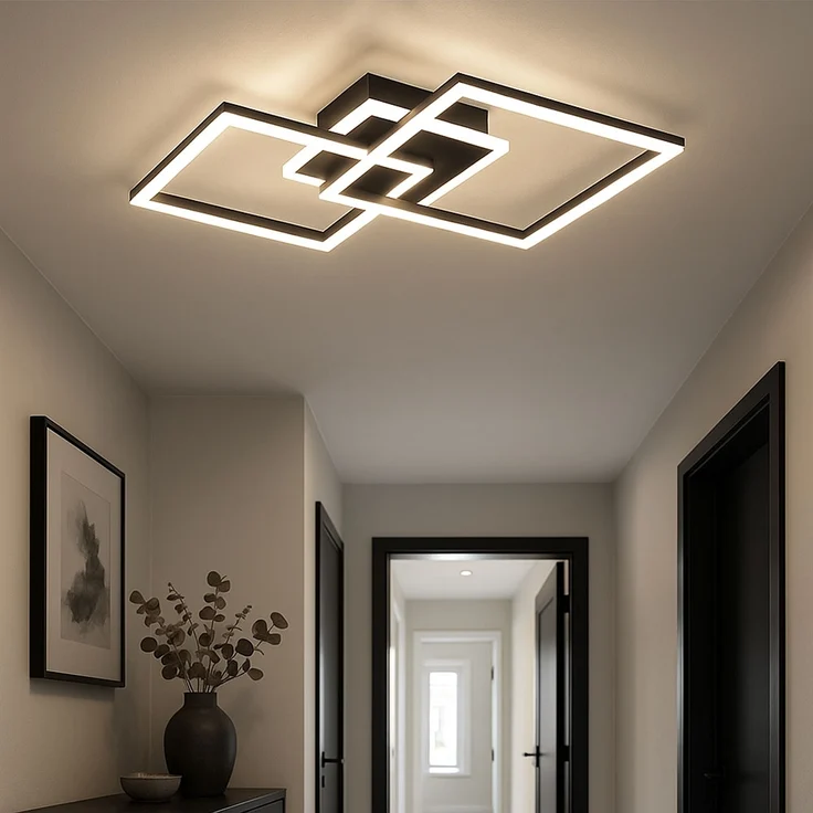 LED Deckenleuchte, schwarz-matt, Switch Dimmer, L 57 cm – Bild 3