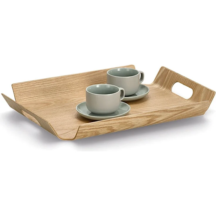 ZELLER 25654 Serviertablett, Holz/Eichefurnier, ca. 44,5 x 33,5 x 4,5 cm – Bild 5